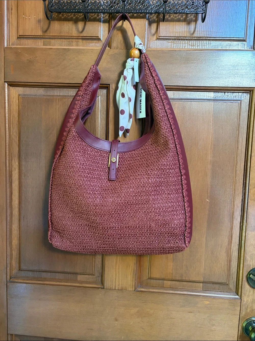 Steve Madden Bfreya Hobo Bag in Rust Wine